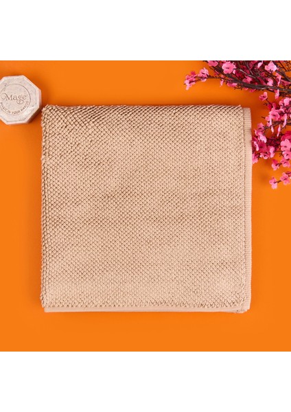 Soft Carrie Ayak Havlusu - Koyu Bej - 60X60 cm