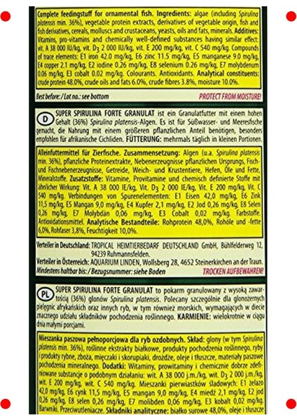 Spirulina Granül Balık Yemi - %36 Platensis (250 Ml) fırsatları