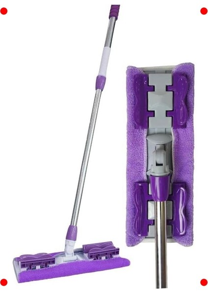 Teleskopik Saplı Mandallı Çok Amaçlı Temizlik Mopu