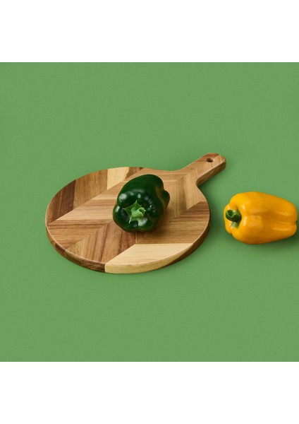 Akasya Yuvarlak Kesim Tahtası - Kahverengi - 30 cm fiyatları