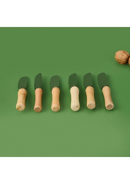 Star 6'lı Tereyağı Bıçağı - Gri / Açık Kahverengi - 11 cm fiyatları