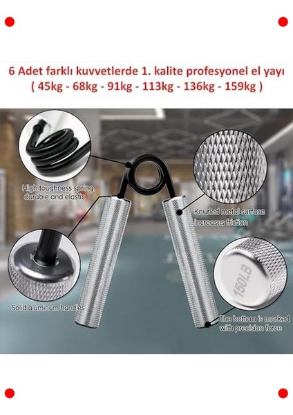 6 Adet Profesyonel El Yayı Seti - 6 Farklı Zorluk indirimleri