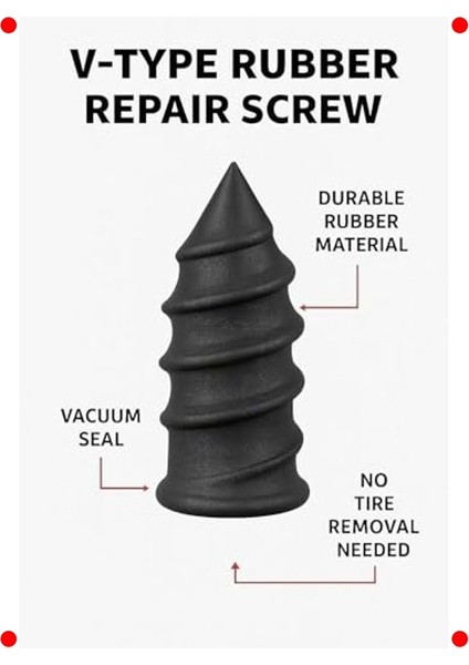 10 Adet Vida Şekilli Pratik Lastik Tamir Çivisi Seti fiyatları