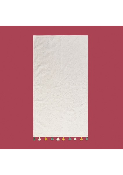 Soft Granny Summer Flos Yüz Havlusu - Ekru - 50X90 cm modelleri