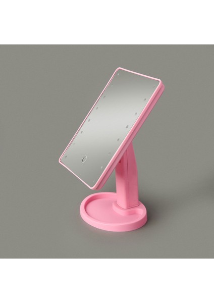 Ledli Masa Üstü Makyaj Aynası - Asorti - 27X17 cm