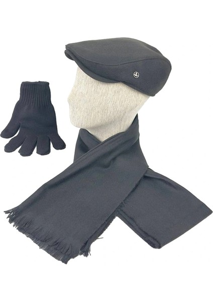 Erkek Yünlü Hediye Seti – Kasket Atkı Eldiven