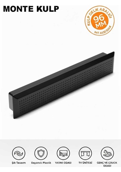 Lüks Monte 96 mm Krom Mobilya Çekmece Dolap Yatak Odası Şifonyer Genç ve Çocuk Odası Kulpu