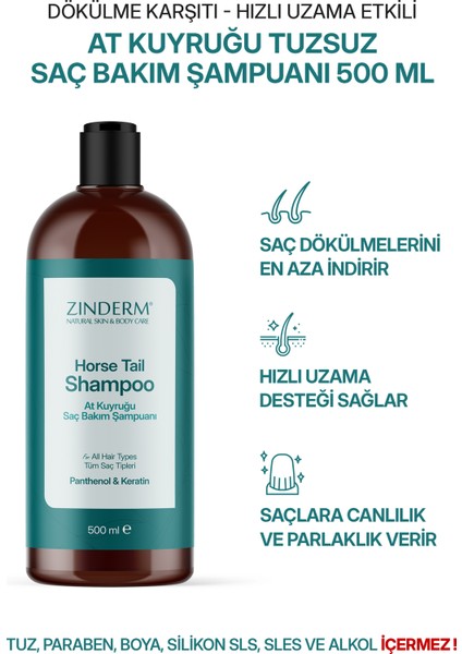 At Kuyruğu Şampuanı - Hızlı Uzama Etkili Tuzsuz Şampuan ( 3ADET x 500 Ml) indirimleri