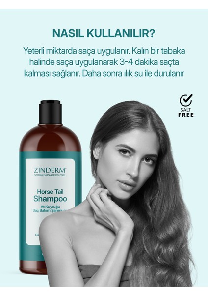 At Kuyruğu Şampuanı - Hızlı Uzama Etkili Tuzsuz Şampuan ( 3ADET x 500 Ml)