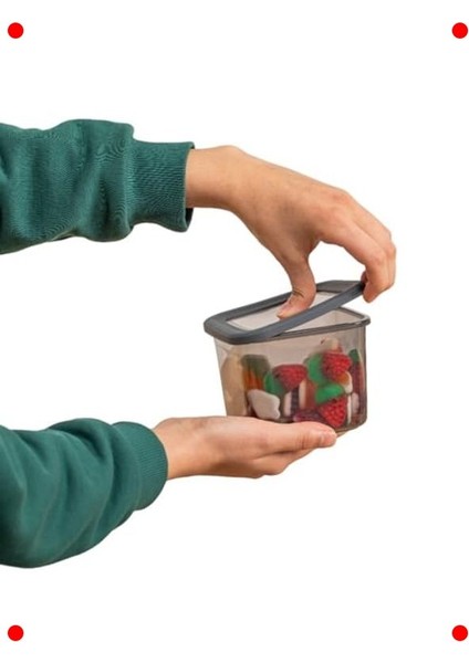 12'li 1300ML Vakumlu Kare Erzak Saklama Kabı Seti modelleri