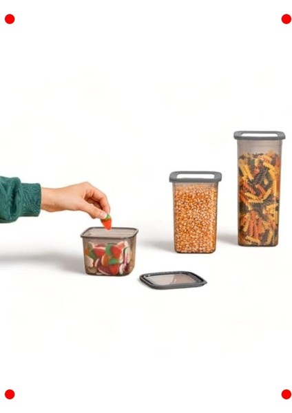 12'li 1300ML Vakumlu Kare Erzak Saklama Kabı Seti fırsatları