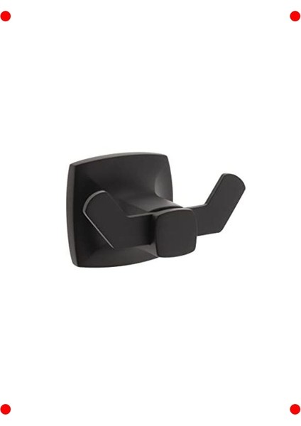 Modern Mat Siyah Tekli Banyo ve Tuvalet Askılığı