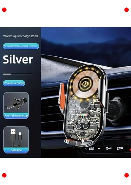 Otomatik 15W Kablosuz Araç Şarjlı Telefon Tutucu fırsatları