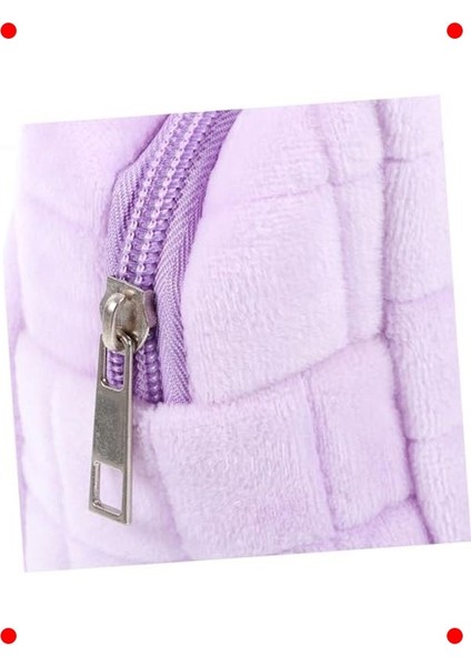 Mor Taşınabilir Yumuşak Makyaj ve Bakım Çantası modelleri