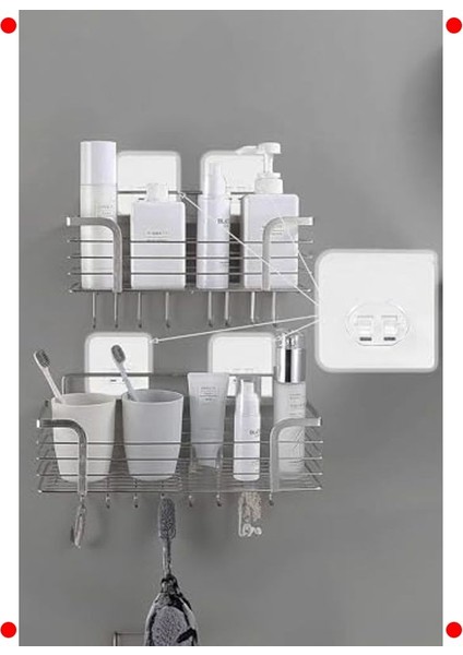 4 Adet Süper Güçlü Yapışkanlı Şeffaf Askı (20KG) fırsatları