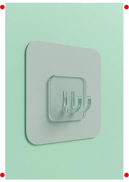 4 Adet Süper Güçlü Yapışkanlı Şeffaf Askı (20KG) indirimleri