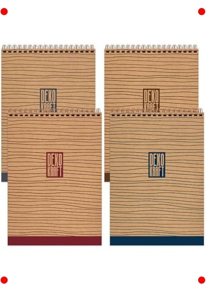 A4 Çizgisiz Spiralli Bloknot - 100 Yaprak