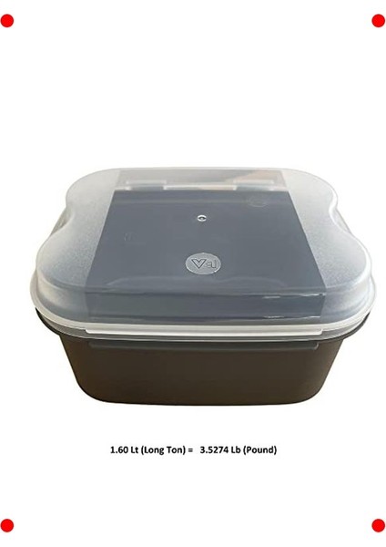 Çok Boyutlu Saklama Kabı Seti - Gri (10 L, 4.5 L, 1.6 L) fırsatları