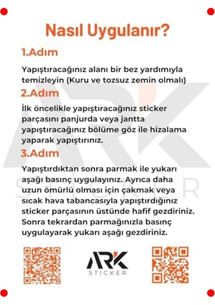 Ön Panjur Sticker Seti - Hologram Efektli indirimleri