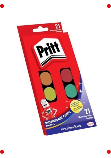 21'li Canlı Renkler Sulu Boya Seti