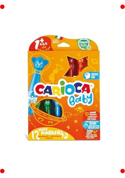 Yıkanabilir Jumbo Bebek Keçeli Kalemler (12 Adet)