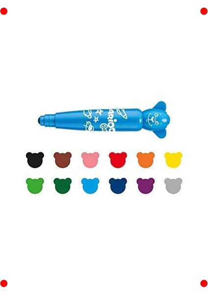 Yıkanabilir Jumbo Bebek Keçeli Kalemler (12 Adet) modelleri