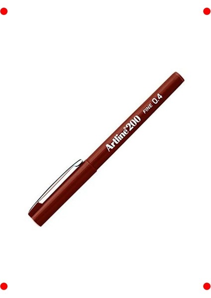 Kahverengi Ince Uçlu Yazı Kalemi, 0.4 mm