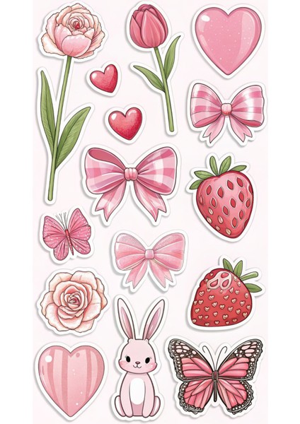 Popüler Pembe Telefon Laptop Notebook Tablet Defter Matara Stiker Etiket ST2126