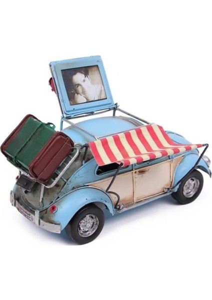 Dekoratif Metal Araba Çerçeveli ve Tenteli Vintage Hediyelik modelleri