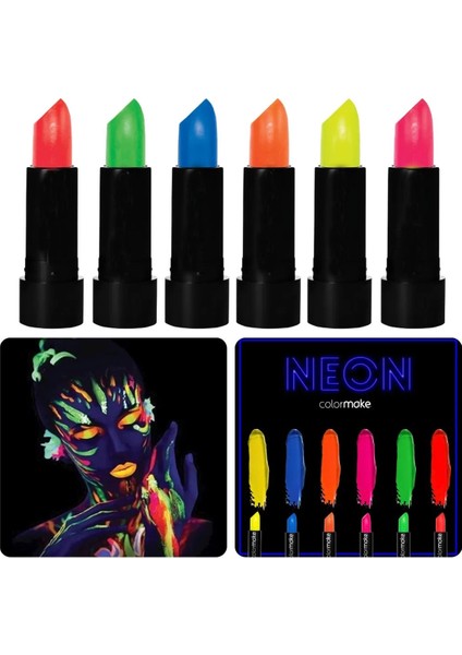 Glowpaint 6’lı Neon Boya – Uv Işıkta Parlayan Makyaj Seti
