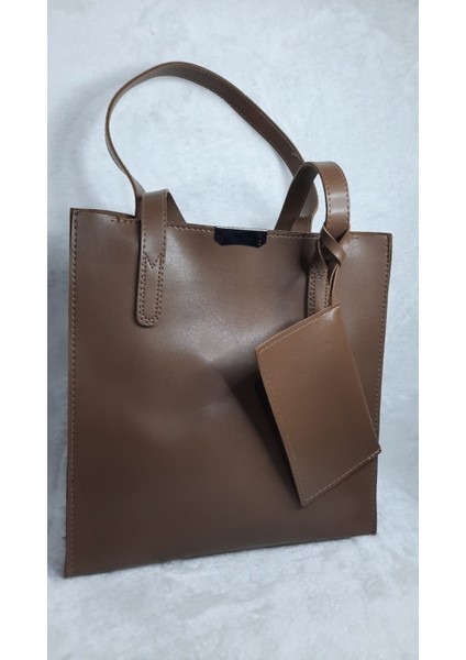 Günlük Cüzdanlı Suni Deri Kadın El ve Omuz Çantası