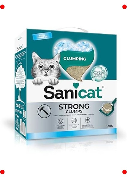 Bebek Pudrası Kokulu Topaklanan Kedi Kumu 10 Litre