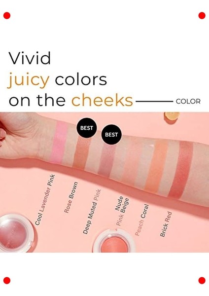 Meyve Özlü Parlak Görünüm Veren Jel Allık - BE02 Tonu fırsatları