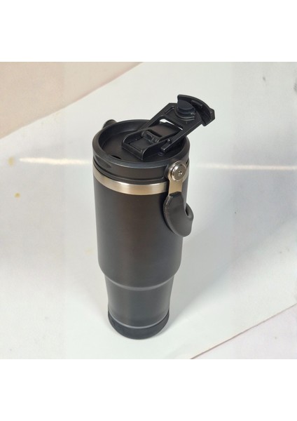 Bluetooth Hoparlörlü Paslanmaz Çelik Termos Bardak 600 ml -Pipetli ,çift Kullanımlı Kapak