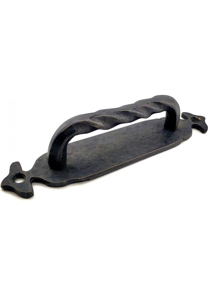 Antika Tarz Dekoratif Pirinç Burgulu Çekme Kol - 148X33 Mm, Oksit