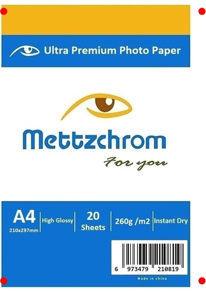 A4 Parlak Fotoğraf Kağıdı, 260 Gr, 20 Sayfa