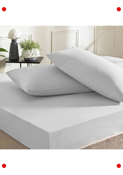 Çift Kişilik Gri Pamuk Ranforce Çarşaf