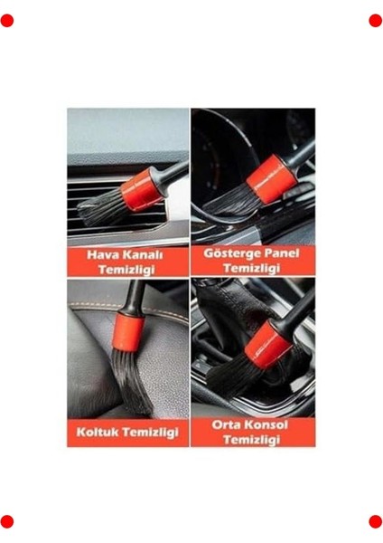 5'li Araç Detay Temizlik Fırça Seti - Çok Amaçlı modelleri