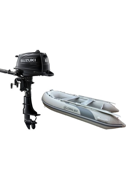 Coralsea 290 Ahşap Tabanlı Şişme Bot + Suzuki 6 Hp Deniz Motoru