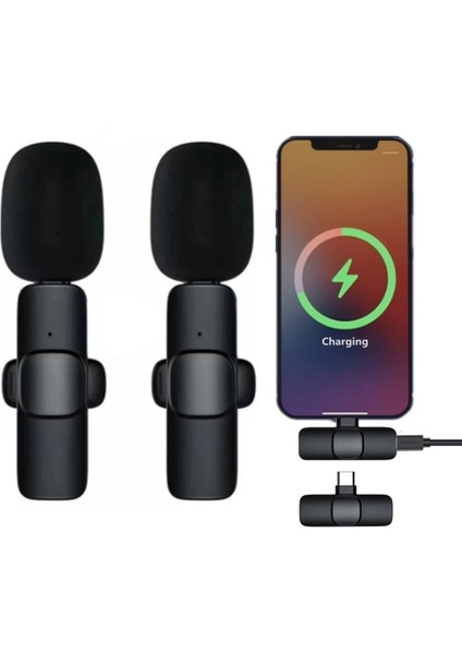 Yzlal Newface K9 Type-C Uyumlu Mikrofon - Siyah