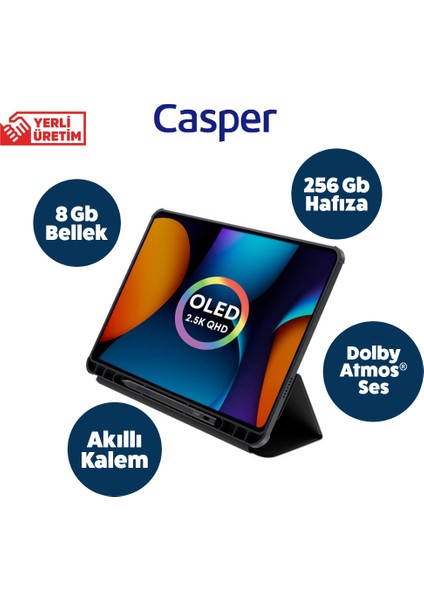 Pad H10 Pen 2ghz İşlemci 8gb Bellek 256GB Depolama 12.6" 2.5k -Android Tablet