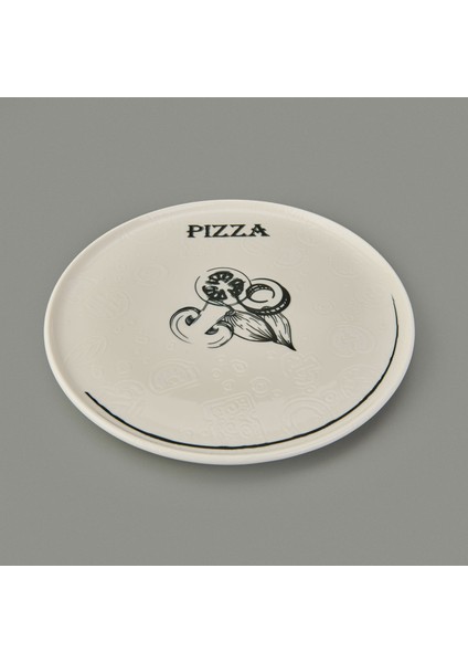 Kitchen Gourmet Pizza Tabağı - Krem / Siyah - 30 cm fiyatları
