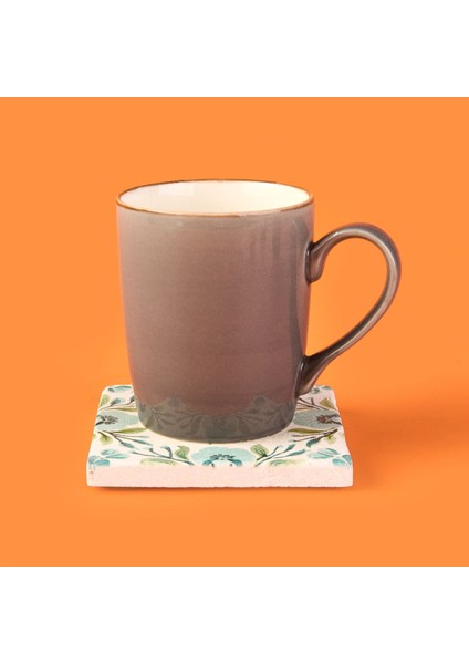 Kitchen Mavi Çiçekli Taş Bardak Altlığı - Renkli - 10X10 cm fiyatları