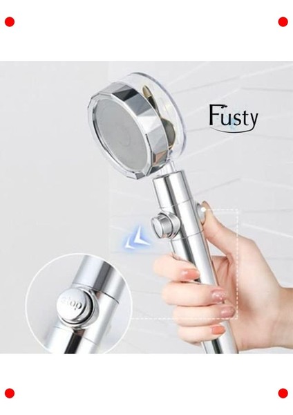 Turbo Pervaneli Yüksek Basınçlı Masaj Etkili Duş Başlığı fırsatları