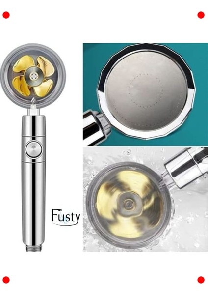 Turbo Pervaneli Yüksek Basınçlı Masaj Etkili Duş Başlığı indirimleri