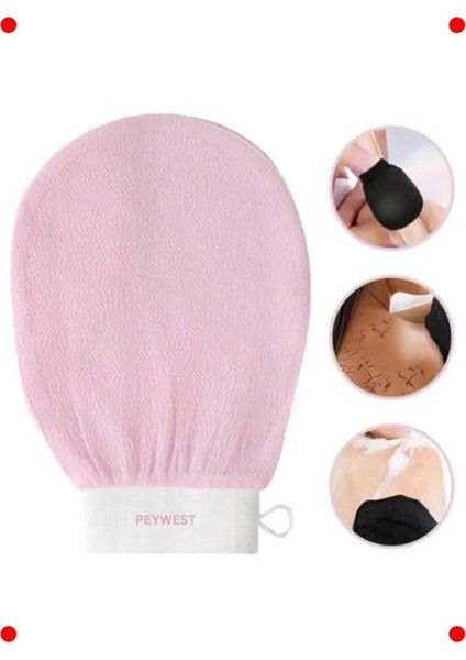 Yumuşak Peeling Banyo Lifi ve Vücut Kesesi - Pembe fiyatları