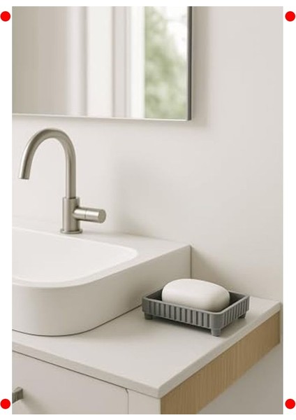 Gri Oval Akrilik 3 Parça Banyo Seti modelleri