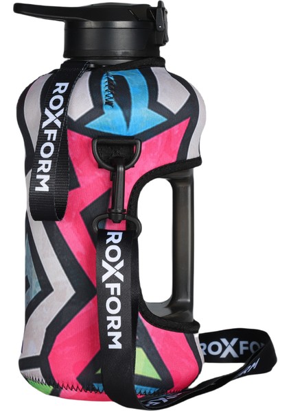 Suluk Matara 2200 Ml, Premium Pp Malzeme, Sağlıklı Bpa & Bps Içermez, Kılıflı, Çift Kapaklı, Koku Yapmaz, Sızdırmaz ve Dayanıklı, Renkli Grafik Kılıf, Siyah fiyatları