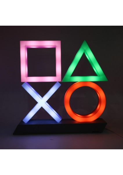 Playstation Için 3 Işık Modlu Oyun Odası Aksesuarı ile Simgeler Işık