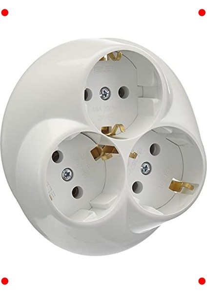 Sıva Altı 3'lü Yuvarlak Priz Seti fiyatları